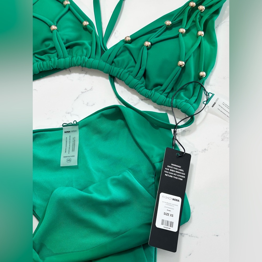 ❥𝖥𝖠𝖲𝖧𝖨𝖮𝖭𝗡𝗢𝗩𝗔: Mayra Beaded Macrame 2 Piece Bikini - Picture 6 of 8